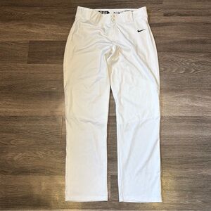 Nike Baseball Pants Solid White Logo Men’s Large